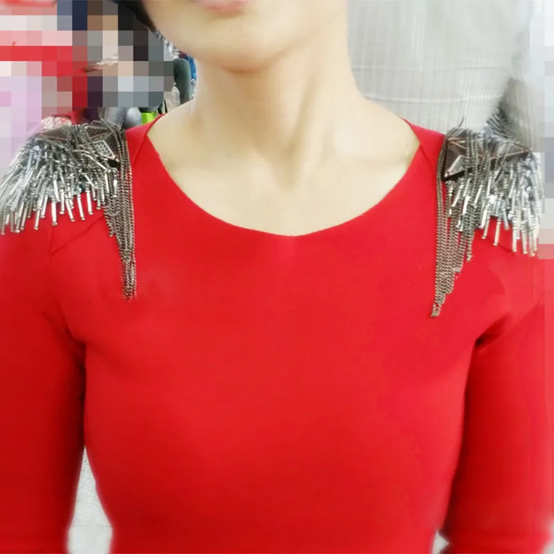 Высококачественная брошь ручной работы эполеты с заклепками для костюмов