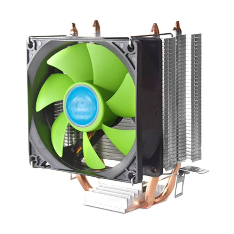 

2022 New High Efficient Cooling CPU Cooler Fan 3pin 2 Heat Pipes Quiet Fan for intel/amd