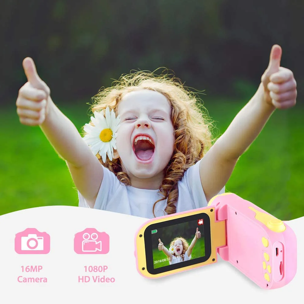 

Children Video Camera Recorder Kids Camera 2.2 Inch LCD Screen Video Recorder Rechargeable Camera Child Birthday Christmas Gift