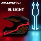 Светильник лампа для ночной езды на мотоцикле, 2 шт., холодный светильник, мигающая полоса, световой сигнал, наклейка, универсальная водонепроницаемая