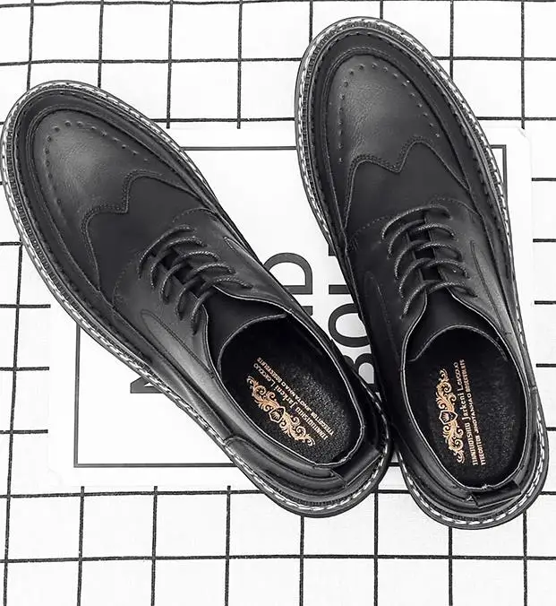 Зима 2019 новинка черные высокие мужские Ботинки Martin повседневная обувь в