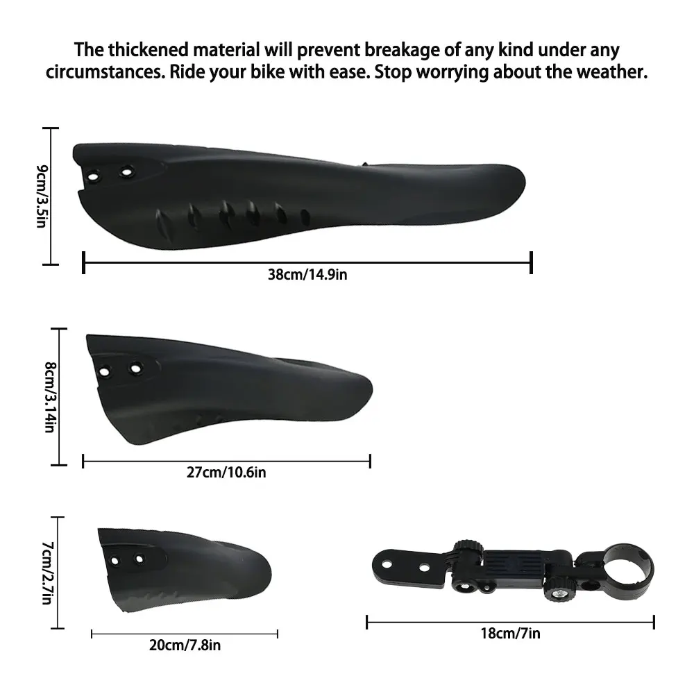 

2Pcs Bicycle Fenders Mountain Road Bike Mudguard Front Rear MTB Mud Guard Wings for Bicycle Accessories