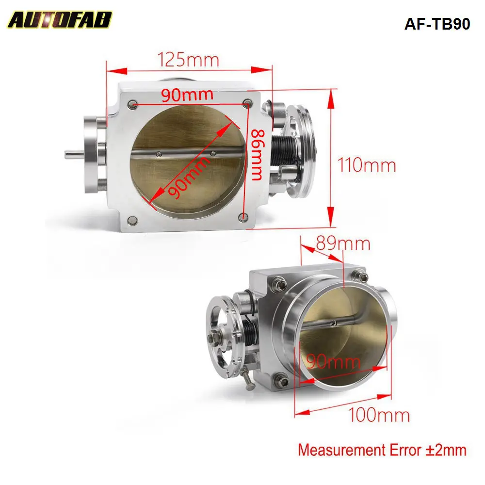 Универсальный алюминиевый 90 мм ЧПУ Заготовка Впускной дроссельной заслонки