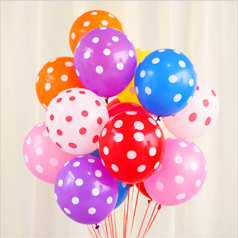 

10pcs 12inch Ladybug Red Black Purple Blue Spot Polka dot Latex Balloons Wedding Birthday Party Decor Inflatable Air Balloons