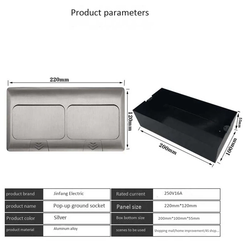 -Up Ground Power Invisible Electrical Socket with Two European Style Double Network Port EU Plug | Электроника