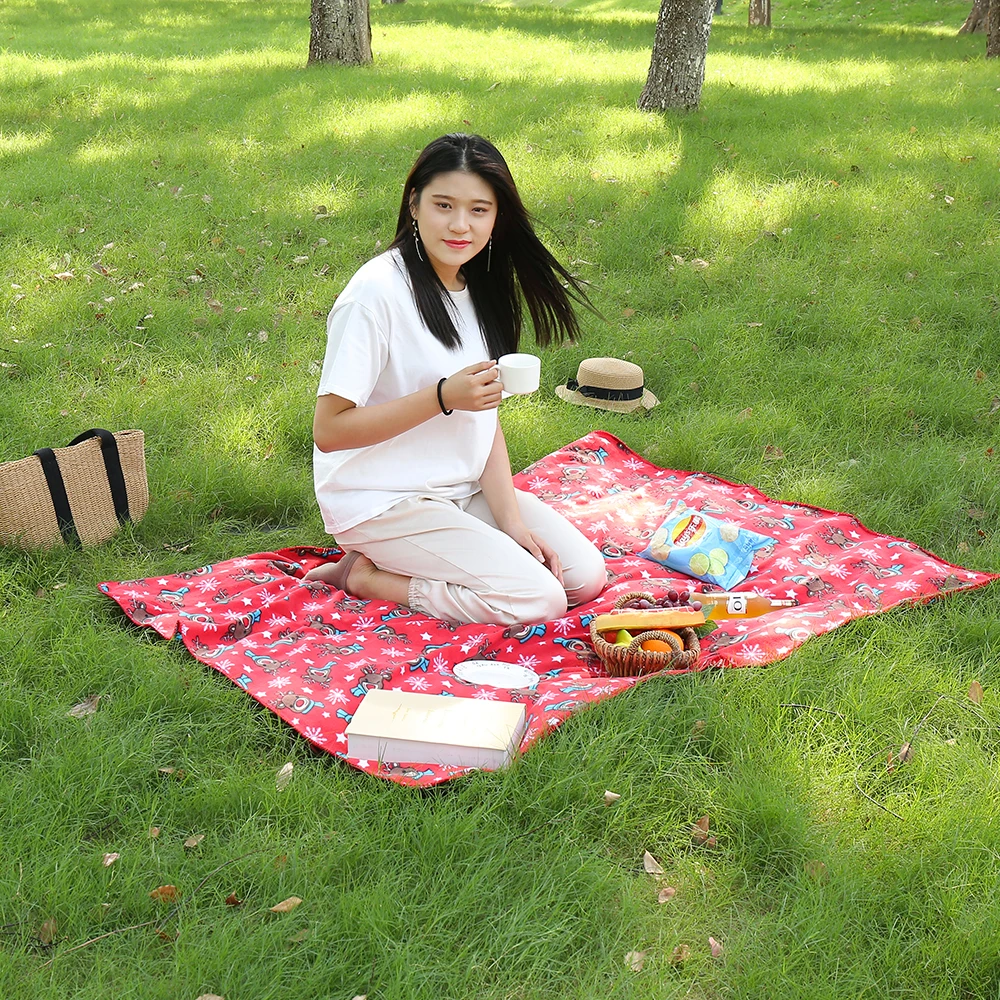 

Утяжеленное Флисовое одеяло Blancstar для пикника, рождественское одеяло с северным оленем, коврик для кемпинга PB013