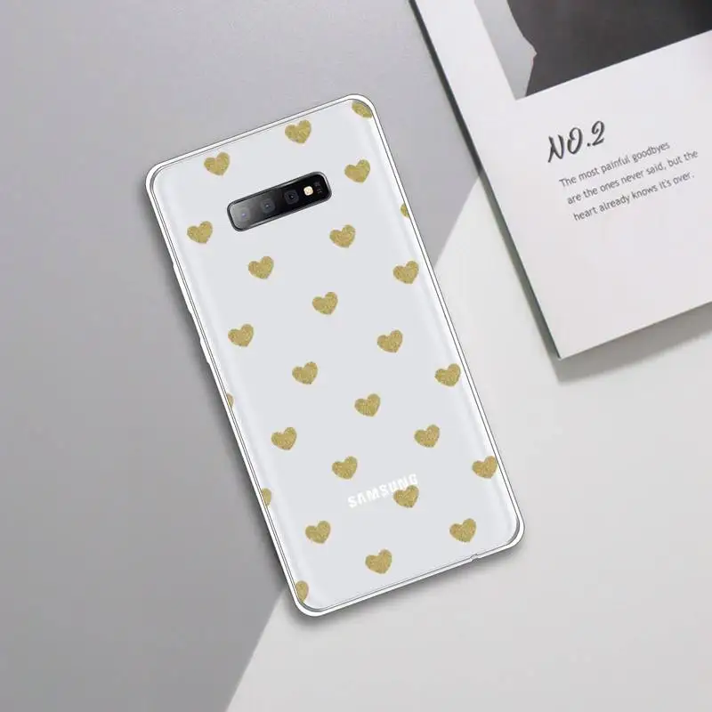 

love pattern aesthetics Phone Case Transparent For Samsung Galaxy A 71 21s S note 8 9 10 plus 20 ultra
