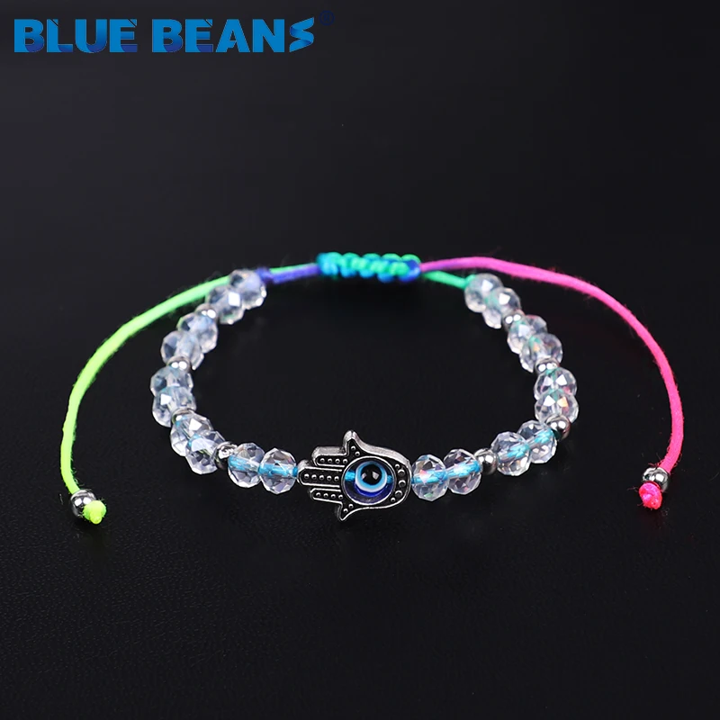 Браслеты женские с кристаллами богемные украшения ручной работы плетеной