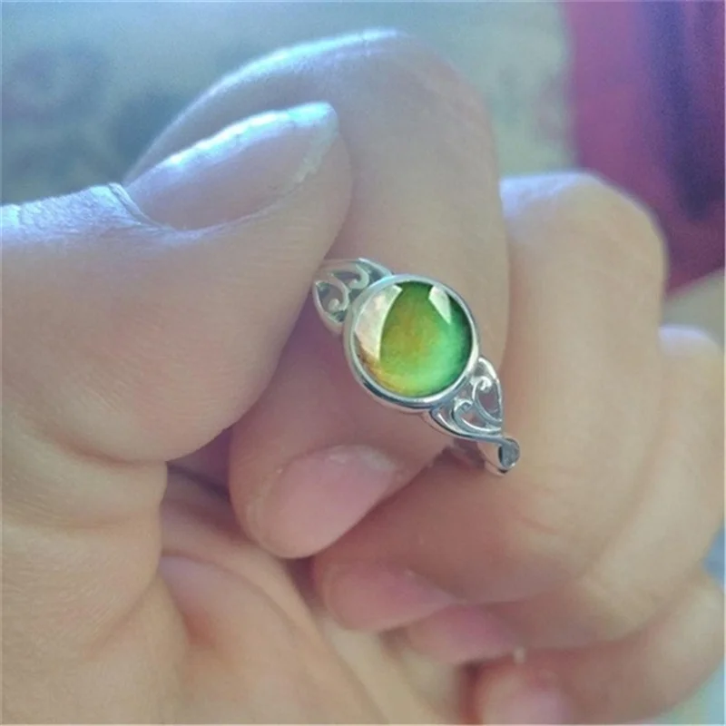 

Classic Temperature Change Rings Creativity Jewelry For Women Party Wedding Hand Accessories Size 6-12
