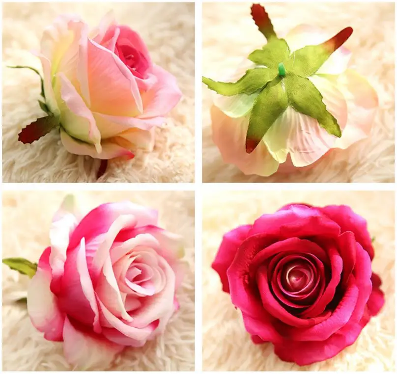 Вельветовая Цветочная Гирлянда в виде Розы 10 см|Искусственные и сухие цветы| |