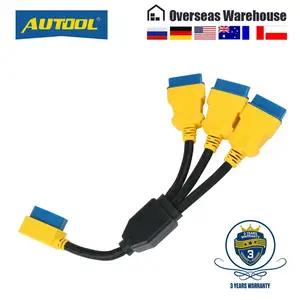 Кабель-разветвитель AUTOOL OBD2, удлинительные кабели от 1 до 3, переходник, 16-контактный кабель-удлинитель OBDII штекер-гнездо, 35 см