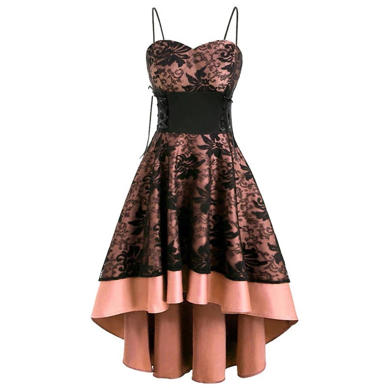 

Sexy Dress Women Casual Lace A-Line Print Sleeveless Clothing Women Club Dress Vestidos Mujer Dresses for Women