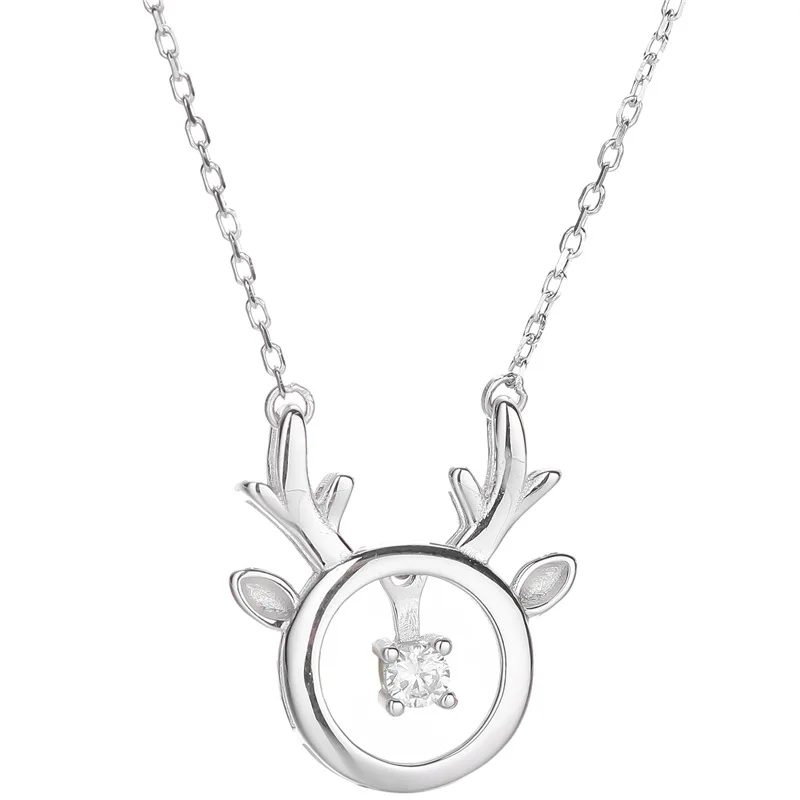 

Sodrov 925 Sterling Silver Animal Necklace Deer Necklace for Women Silver Jewelry Necklaces