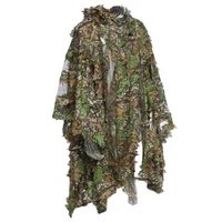 camo 3d leaf cloak yowie ghillie breathable open poncho type camouflage birdwatching poncho suit