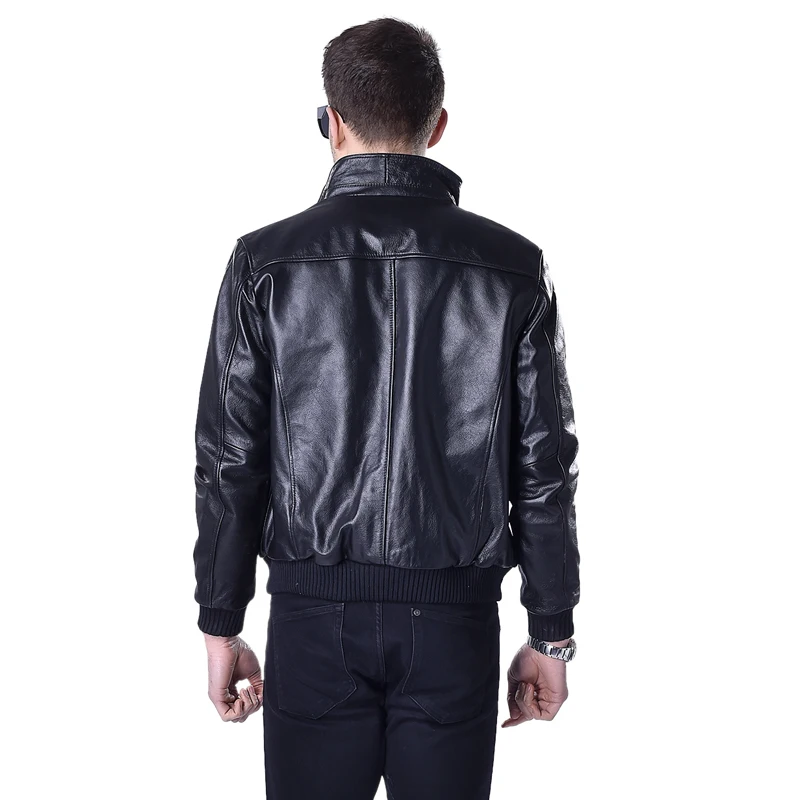 

Factory Men Genuine Leather Jacket Cow Skin Classical Air Force Flight Pilot Aviator Motorcycle Biker Coat Winter Jaqueta M055