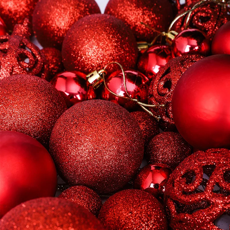 Bolas de Navidad para decoraci&oacute;n del hogar, adornos colgantes de purpurina para &aacute;rbol de Navidad, fiesta, A&ntilde;o Nuevo, 100 piezas, 2022-3