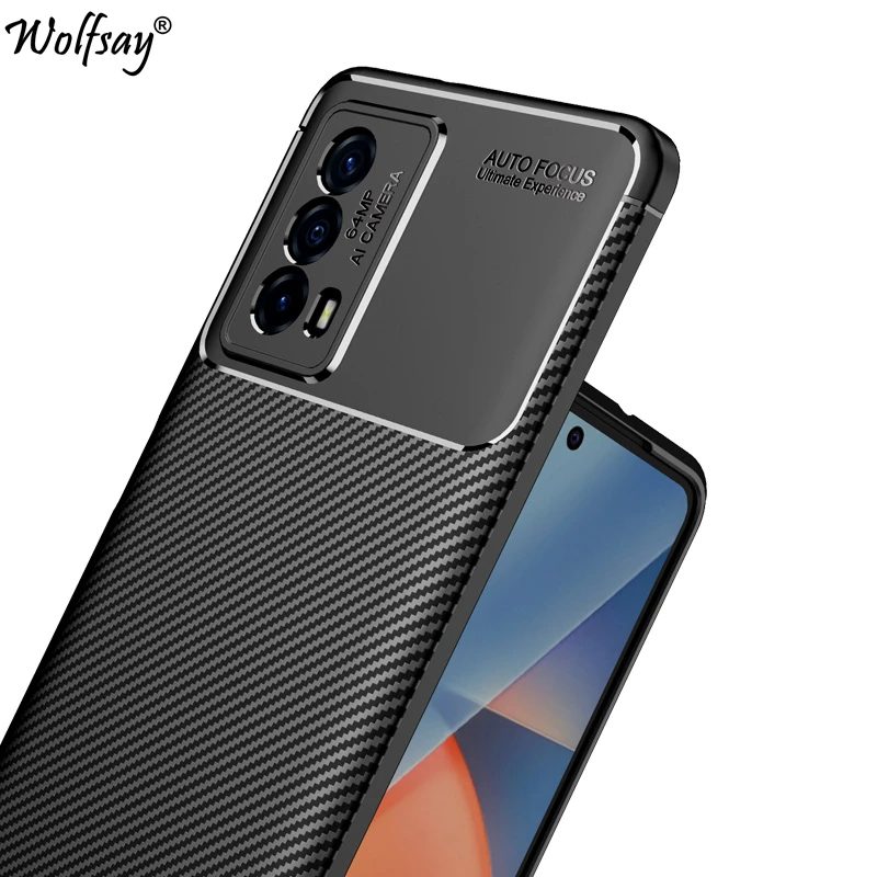 

For Vivo iQOO Z5 Case Bumper Silicone Anti-knock Carbon Fiber Back Cover For Vivo iQOO Z5 Case For Vivo iQOO Z5 Z1X Z3 U3X U1 Z1