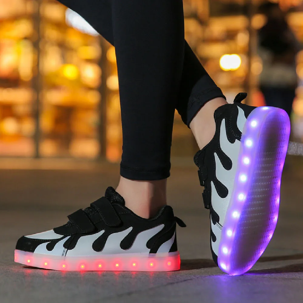 

SKOEX Children Glowing Sneakers Light Shoes Lighted Sneakers For Boys Girls Krasovki With Backlight Kid Luminous Sole Size 28-40