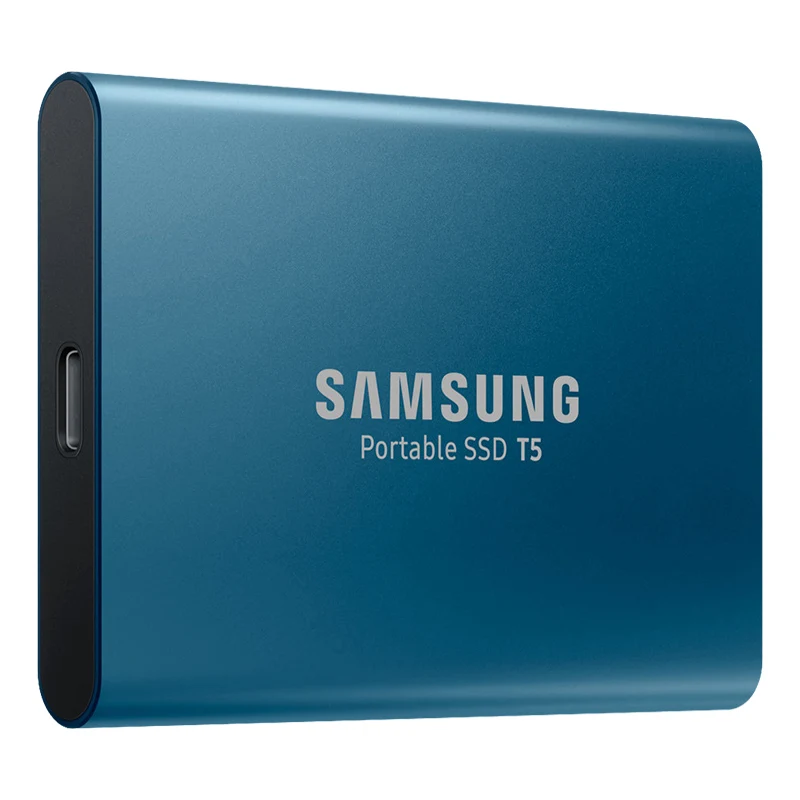 Samsung T5 портативный ssd жесткий диск 1 ТБ 2 ТБ 500 Гб 250 Внешние накопители USB 3,1 Gen2 и обратная совместимость с USB для ПК - Цвет: Синий