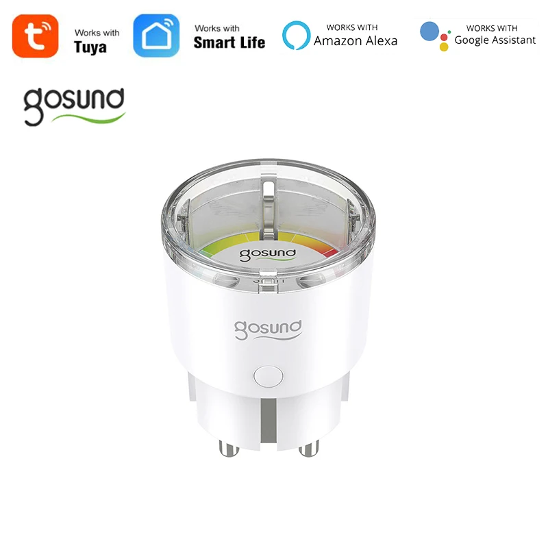 

Gosund 15A MINI Smart EU Plug Socket for Tuya Smart Life APP Remote Control,Compatible with Alexa Google Home,No Hub Required