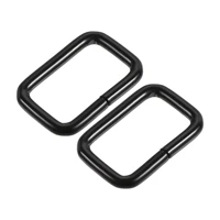 uxcell metal rectangle ring buckles 38 8x25mm for bags belts diy black 20pcs