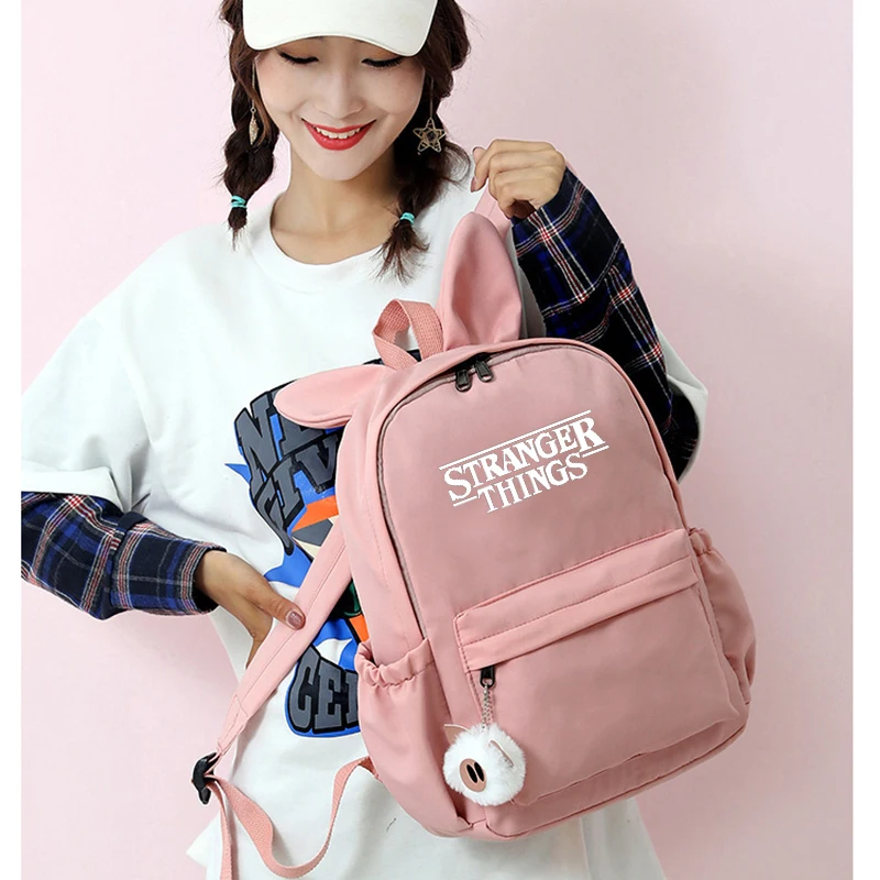 Качественные рюкзаки Mochila stranger things для девочек повседневная школьная сумка