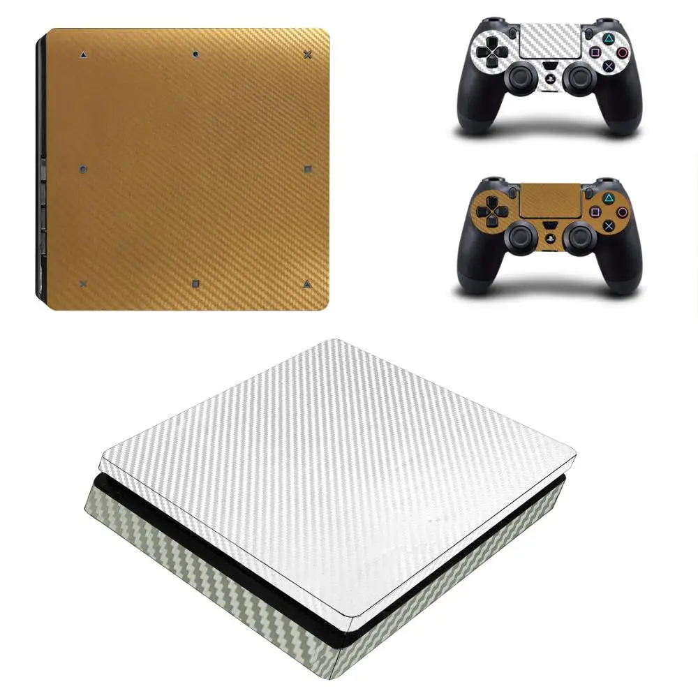 PS4 тонкие наклейки из углеродного волокна Play station 4 тонкий кожи наклейка Стикеры