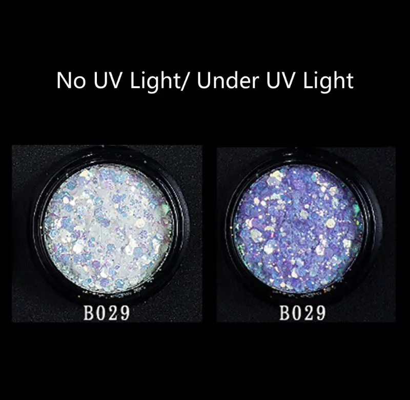 Блестящая полимерная пудра для самостоятельного изготовления с УФ изменением