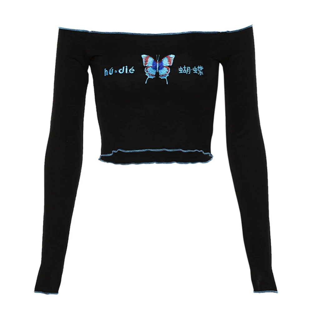 Модная женская сексуальная Водолазка с длинным рукавом короткая майка на