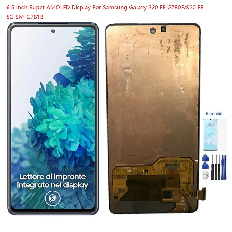 

Дисплей 6,5 дюйма Super AMOLED для Samsung Galaxy S20 FE Lcd G780F S20 FE 5G, G781B, сенсорный экран, дигитайзер для Samsung S20FE Lcd