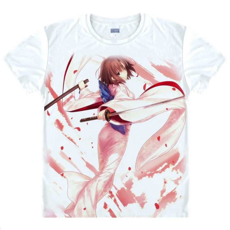 Кара не Kyoukai футболка с проектом аниме рёги Шики косплей футболки топы Kokutou Микия