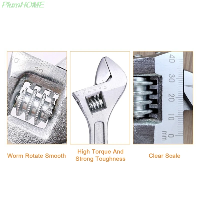 

Multifunction Mini Wrench Quick Metal Repair Portable Hand Tool Jaw Spanner High Strength With Chain Universal Adjustable Wrench