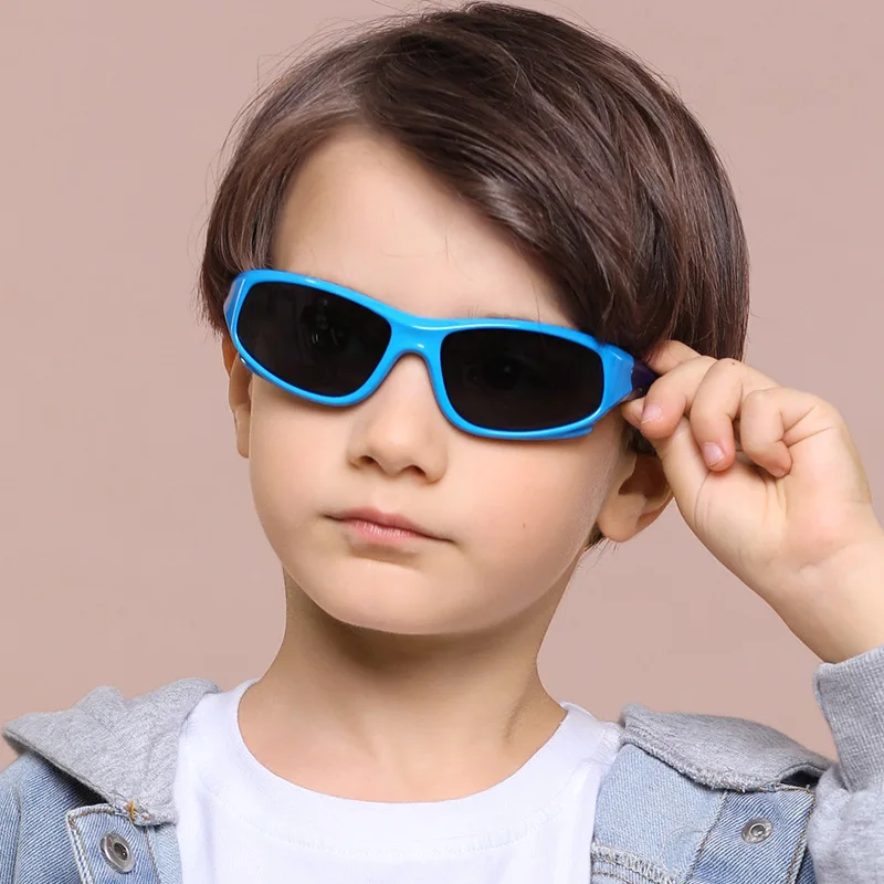 

TR90 Silicone Children's Fashion Polarized Glasses Cycling Sunglasses For Boys and Girls Outdoor Sports UV400 Square Sun Glasses