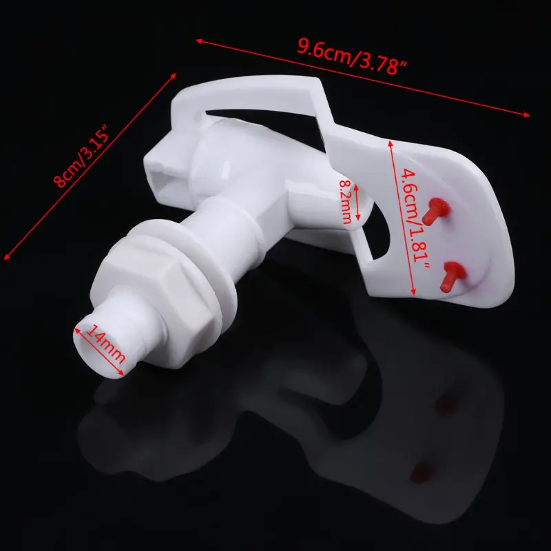 

2 Pcs Water Dispenser Replacement Push Type White Plastic Tap Faucet H05F