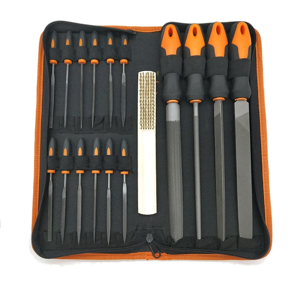 

17pcs File Tool Set With Carry Case Premium Grade T12 Drop Forged Alloy Steel Precision Flat Triangle Half-round Round File