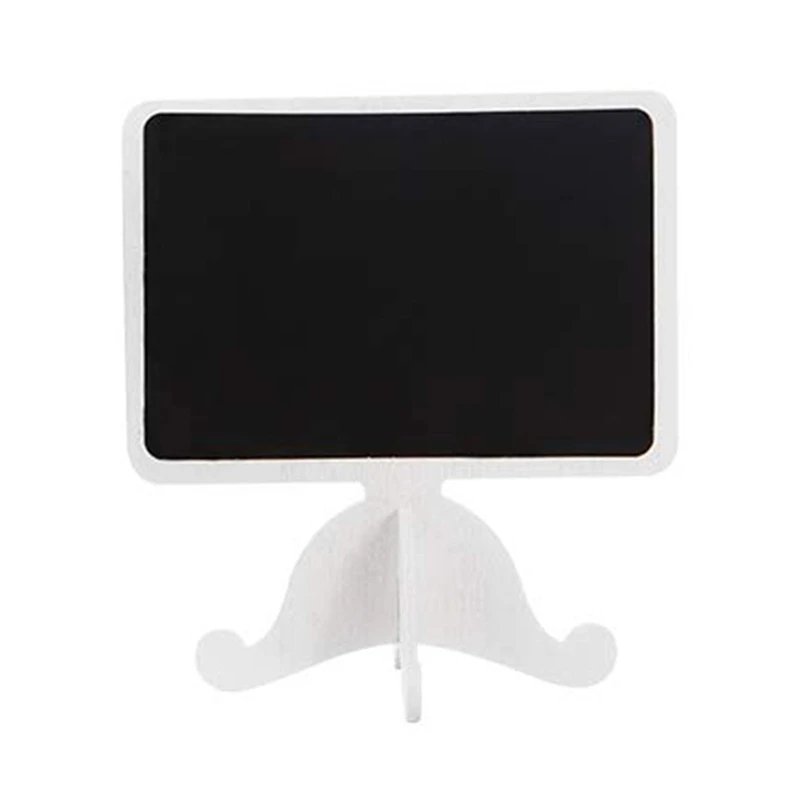 

20 Pack Wooden White Framed Chalkboard Labels with Easel Stand Mini Chalkboard