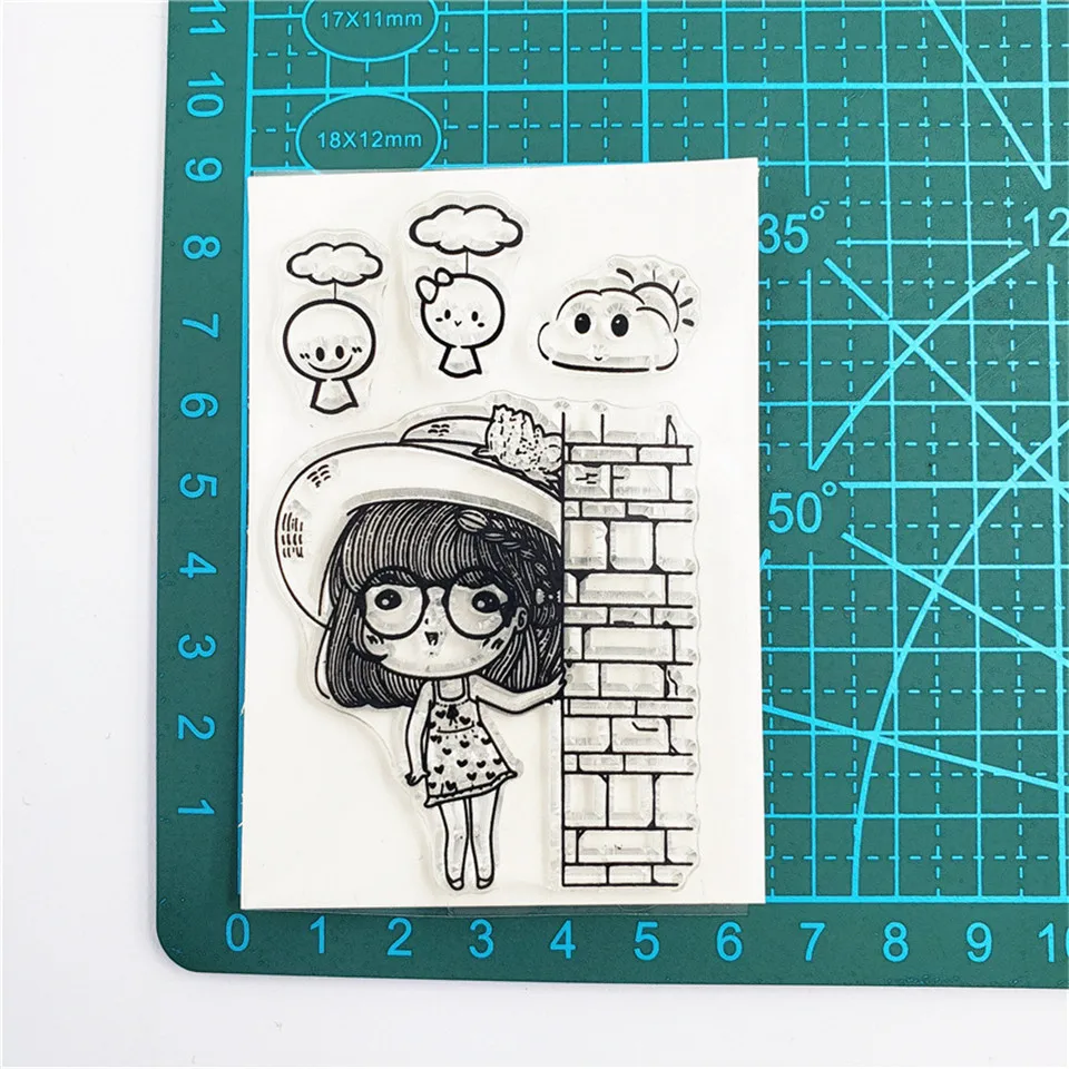 6*9 Sunny Doll Transparent Clear Stamps Seal For DIY Scrapbooking/Sentiment Rubber Stamp Bullet Journal Photo Album Card Making | Дом и сад