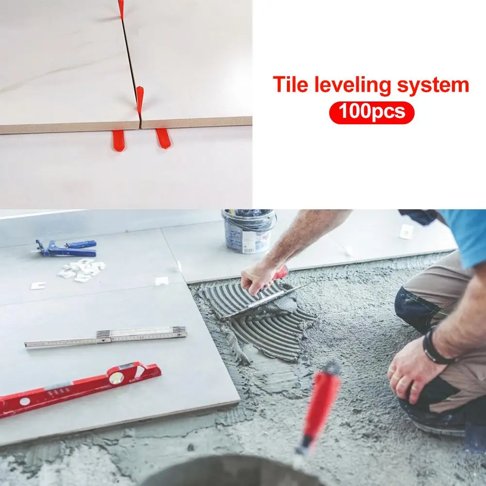 

100pcs set Mini Level Wedges Tile Spacers for Flooring Wall Tile Leveling Device Mainly Use for Laying Wall Tiles Paving Tile