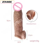 Реалистичный удлинитель для пениса, насадка на пенис, массажер для точки G, насадка на пенис, увеличитель пениса, презерватив, Удлинительное Кольцо для пениса для мужчин