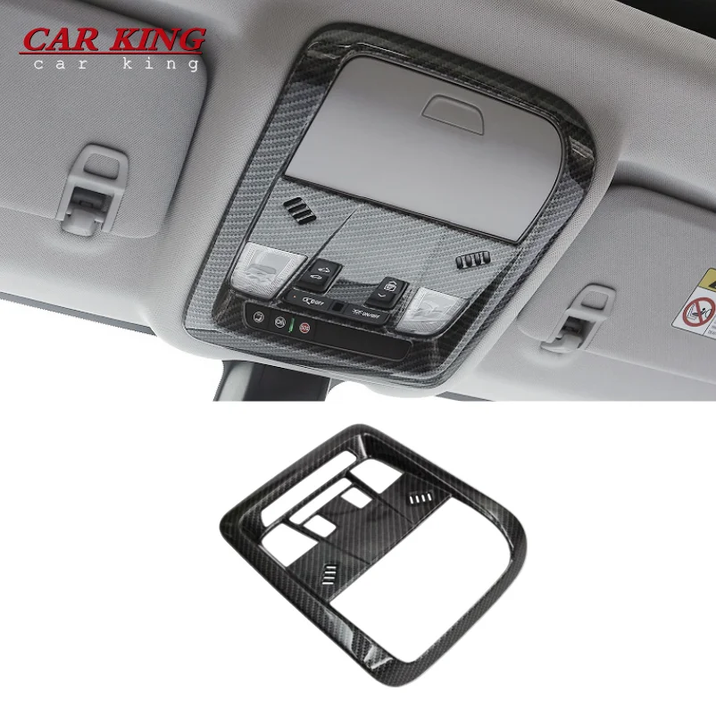 

For Chevrolet Equinox 2017 2018 2019 accessories styling ABS Car carbon fiber front reading Lampshade panel Cover Trim 1pcs