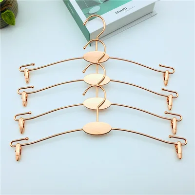 

Rose Gold Stainless Steel MultiFunctional Clothes Hangers Pants Storage Hangers Cloth Rack Multilayer Storage Cloth Hanger