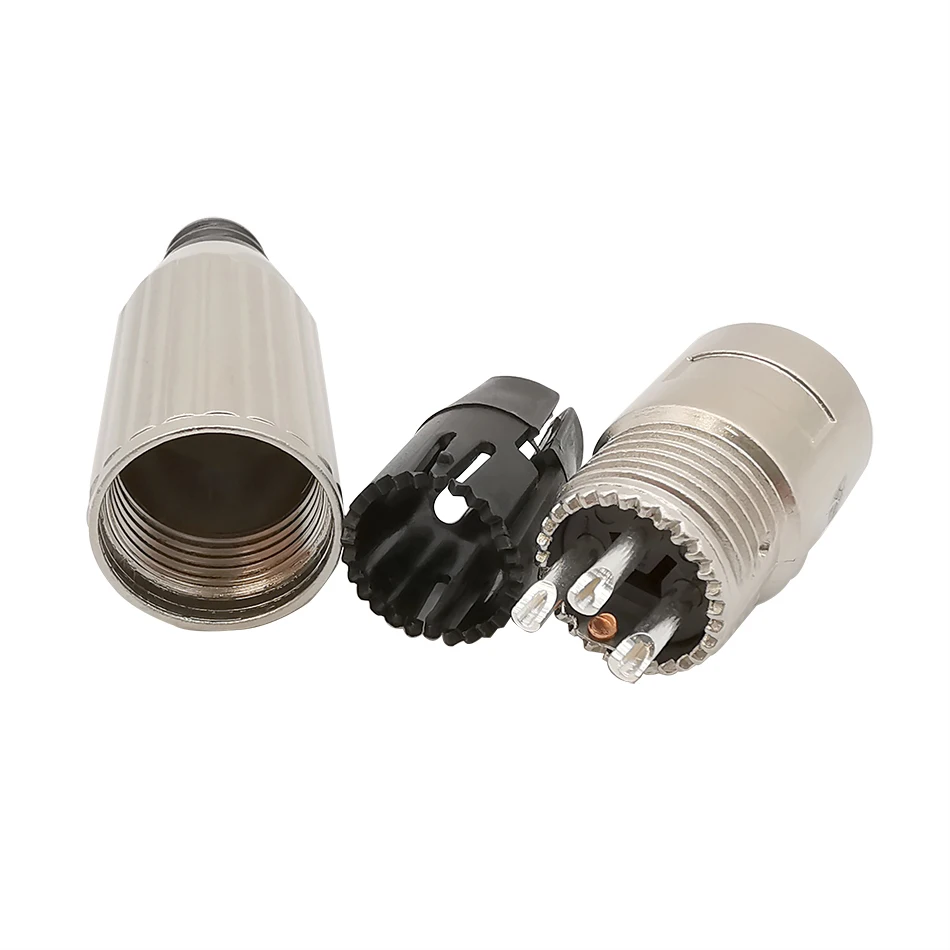 Металлический 3Pin XLR штепсельная розетка стандарта штекер и гнездо Mic Динамик