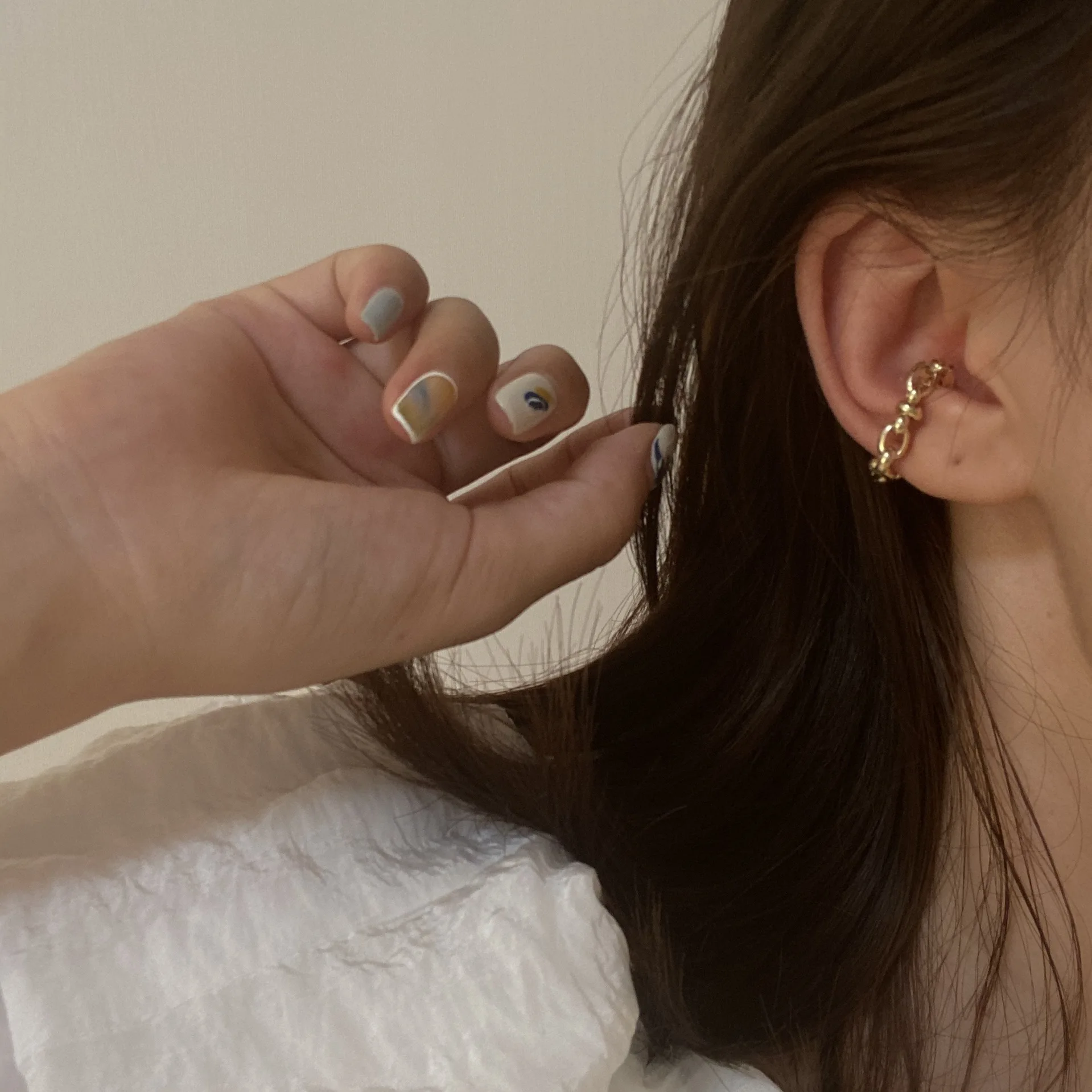 Подвески золотистые серебристые магнитные металлические звенья цепочка клипсы