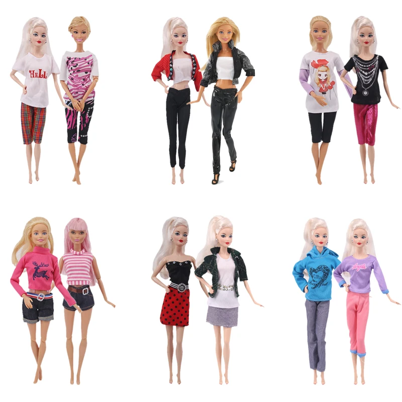 

Doll Barbies Clothes Handmade Doll Dress For Barbie Doll Casual Daily Wear Twins Outfit Skirt Kids Toy