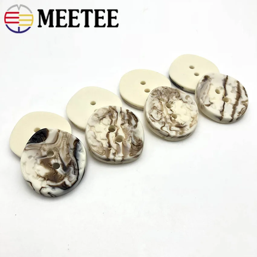 Meetee Экологичные 30 мм Ретро мраморные полимерные пуговицы мужские костюмы пальто