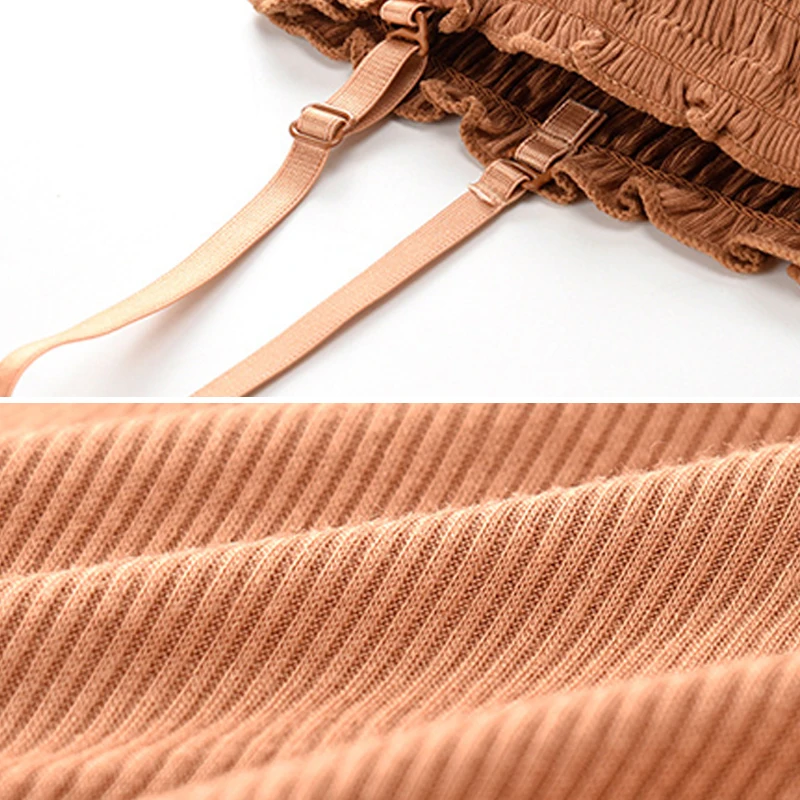 

New Fashion Summer Sexy Slim Spaghetti Strapless Tube Top Women Pleated Bras Female Wrapped Chest Sexy Solid Color Lingeries