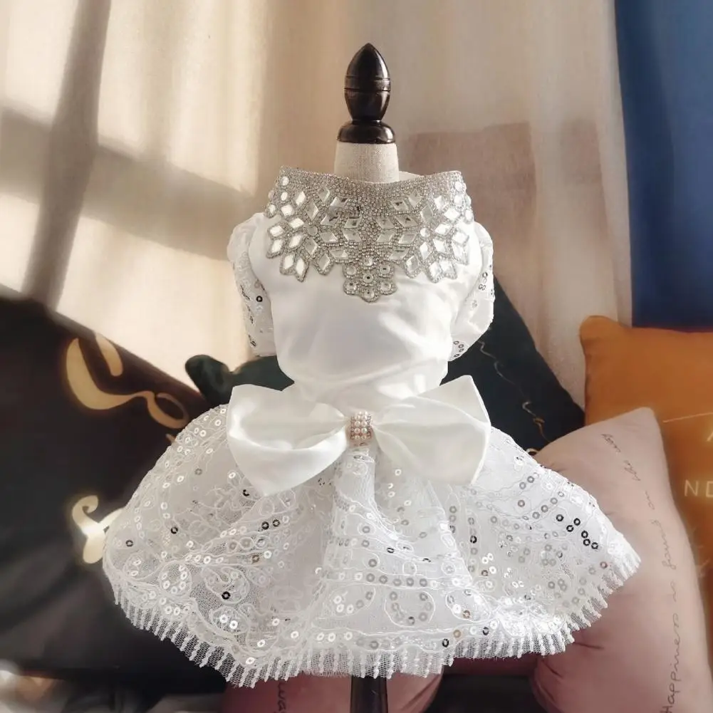 

Pet Apparel Allergy Free Good Wear Resistant Puppy Sequins Dress Pet Photography Outfits