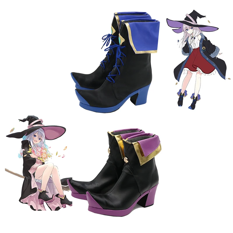 

The Journary of Elaina Anime Cosplay Shoes Boots Halloween Carnival Party Costume Accessories Custom Made Any Size 3 Style
