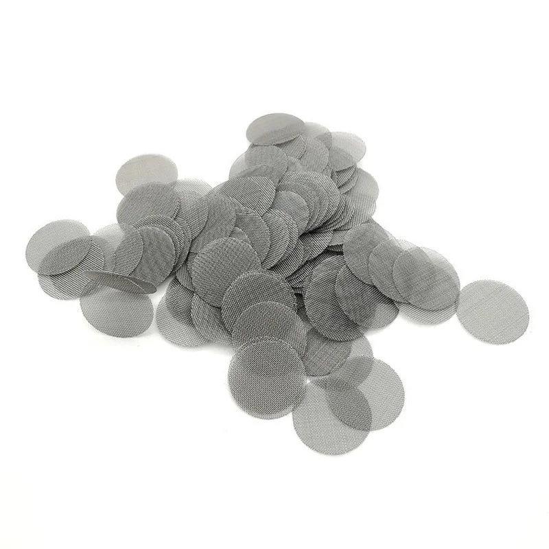 

100PCS Multifunctional Stainless Steel Filters Combustion Net Hookah Water Pipe Filter Screen Gauze Tobacco Smoking Accessorie