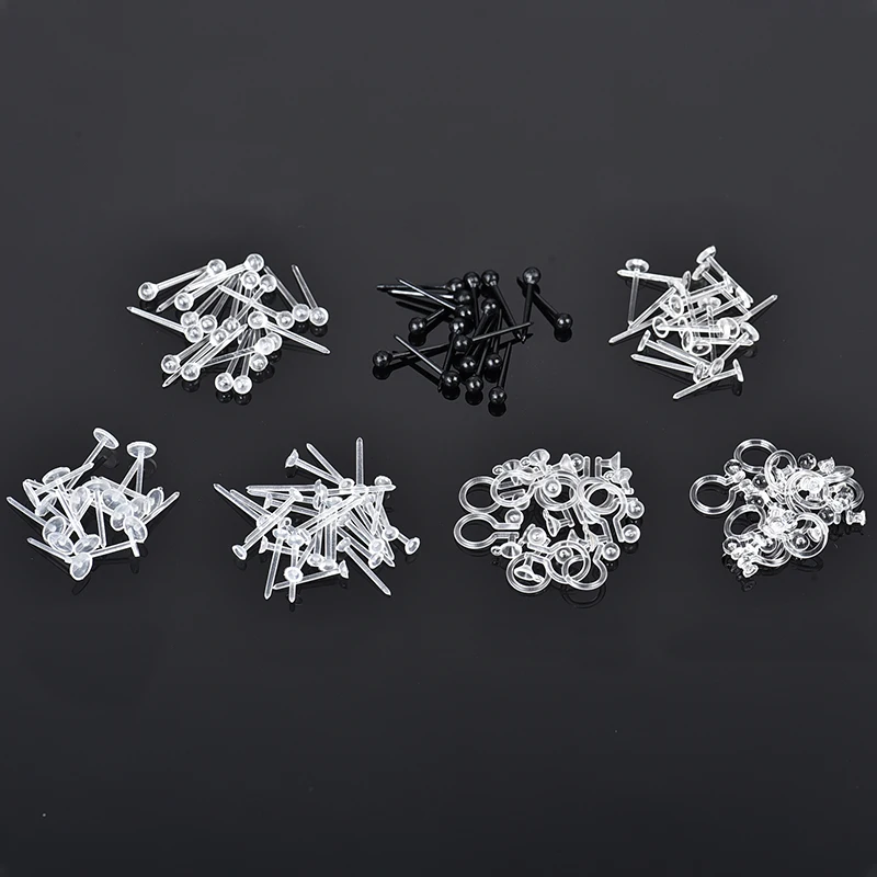 

Гипоаллергенные пластиковые палочки для сережек, палочки для сережек ручной работы, изготовление ювелирных изделий, 50 шт.